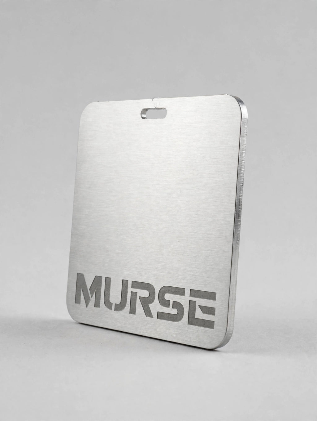 Murse Badge horizontal - three-quarter angle view showing front face and edge