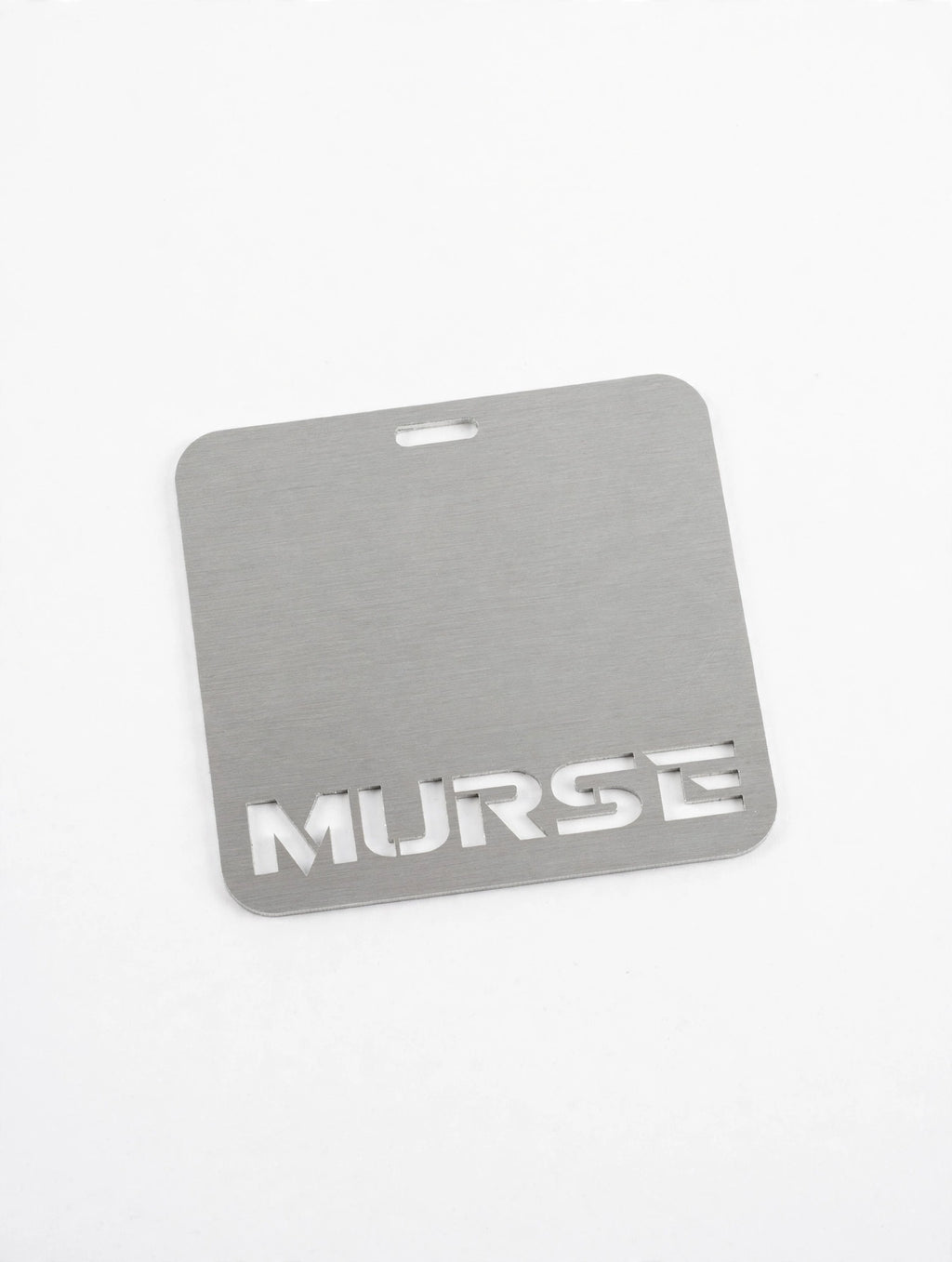 Murse Badge horizontal - top-down flat view on white studio surface